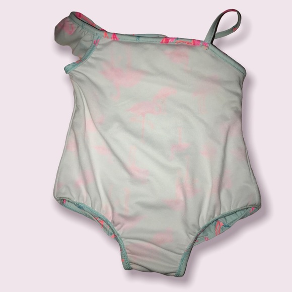 Carter’s Flamingo Print Girl Swimsuit.  Size 24 months. - Picture 3 of 6